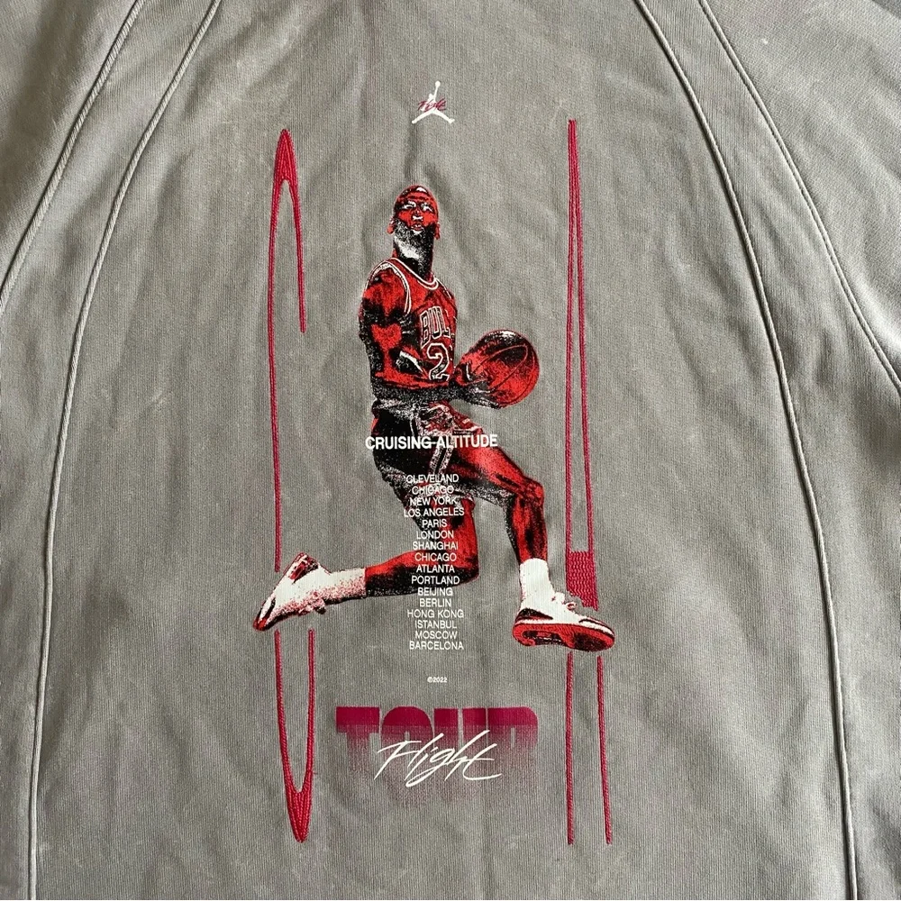 Nike Jordan Flight Tour Hoodie Men XL Heavyweight French Terry Fleece Sweatshirt